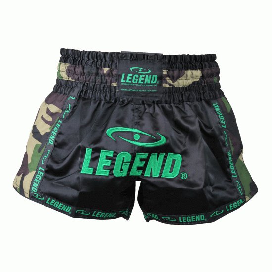 Kickboks broekje Camo Army Legend Trendy  - Maat: XXS