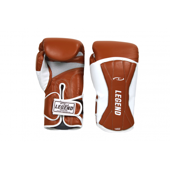 Bokshandschoenen leer Power Special Bruin - Maat: 16oz Bokshandschoenen leer Power Special Bruin - Maat: 16oz
