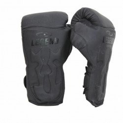 Bokshandschoenen leer Legend Power Special Mat Zwart - Maat: 10oz
