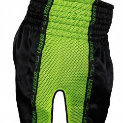 Kickboks broekje neon groen mesh Legend Trendy  - Maat: L