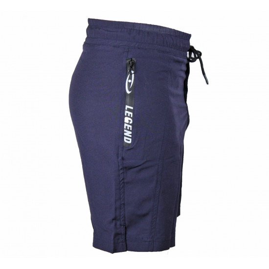 Korte broek/short Legend met rits vakken Navy blauw - Maat: 4XS