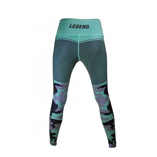 Sportlegging dames Legend Camo Olive - Maat: L Sportlegging dames Legend Camo Olive - Maat: L
