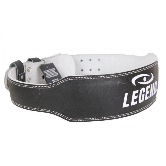 Fitness Riem zwart Leder Legend - Maat: L