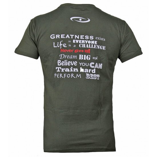 t-shirt army green Legend inspiration quote - Maat: XXL