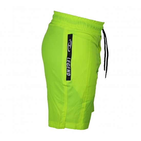 Korte broek/short Legend met rits vakken Neon Groen - Maat: 3XS