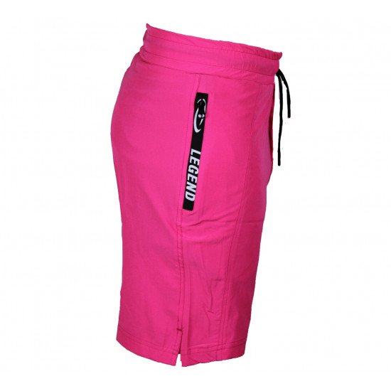 Korte broek/short Legend met rits vakken neon roze - Maat: 4XS