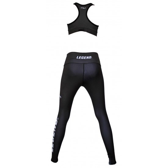 Sportlegging dames Legend Zwart/wit - Maat: XXS Sportlegging dames Legend Zwart/wit - Maat: XXS