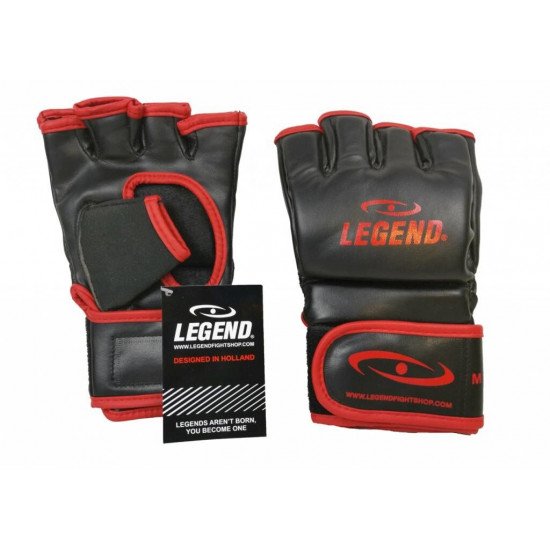 Bokszak/MMA handschoenen Legend Flow zwart rood - Maat: S
