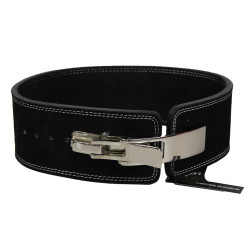 Power Lifting Fitness Riem lever zwart suede leer - Maat: XS
