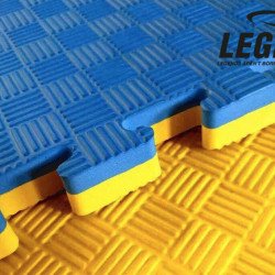 Legend Puzzelmat sport 2CM Blauw/Geel - Default