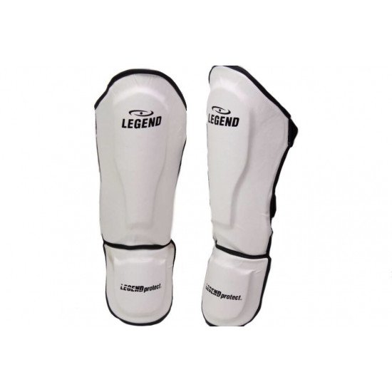 Scheenbeschermers kickboksen Legend Best Wit - Maat: S Scheenbeschermers kickboksen Legend Best Wit - Maat: S