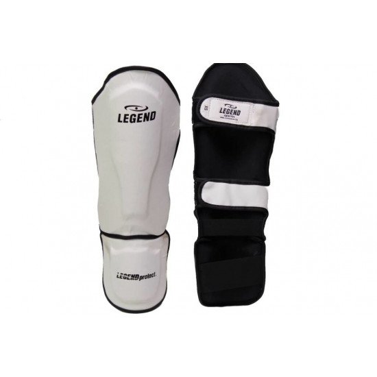 Scheenbeschermers kickboksen Legend Best Wit - Maat: S Scheenbeschermers kickboksen Legend Best Wit - Maat: S
