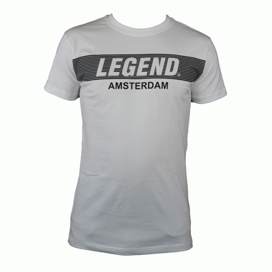 t-shirt wit Legend Amsterdam - Maat: XXXL t-shirt wit Legend Amsterdam - Maat: XXXL