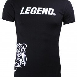 t-shirt zwart Slimfit Legend Panter  - Maat: L