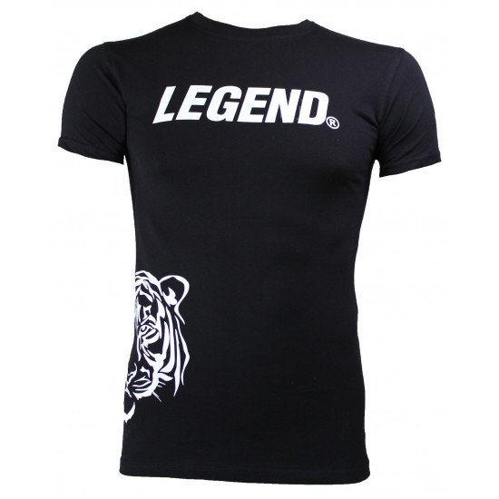 t-shirt zwart Slimfit Legend Panter  - Maat: XL