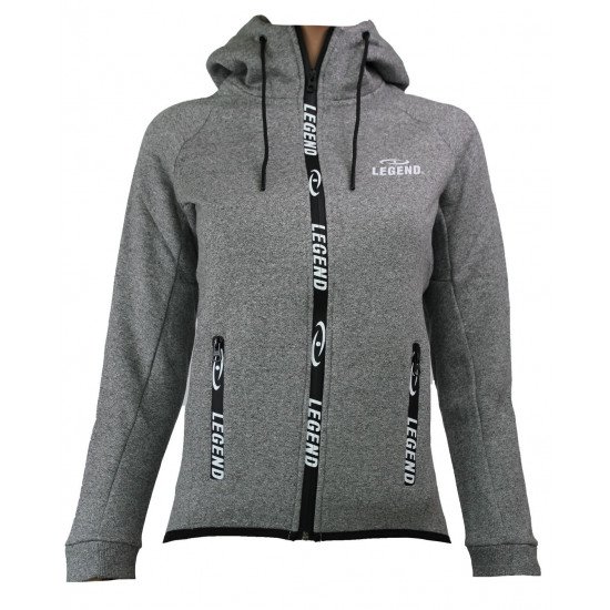 Vest trendy Legend design Fleece grijs - Maat: XXXS