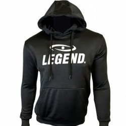 Hoodie dames/heren trendy Legend design zwart - Maat: L