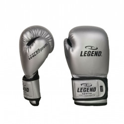 4-8 jaar Bokshandschoenen kind Zilver mat zwart - Maat: 6oz