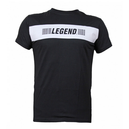 T-Shirt zwart Legends Aren't born, you become one - Maat: XXL